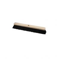 Soft coir broom,5 p,12" black dyed coco fibre, 84 tufts, br188acd