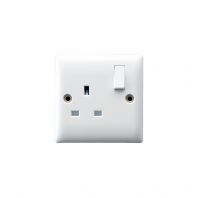 13A Single Switched Socket Outlet, W3001 