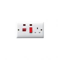 W1018 45A D.P COOKER SWITCH W/NEON & 13A SWITCHED SOCKET
