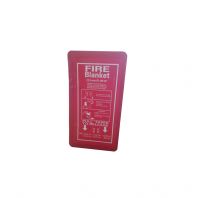 Fire blanket in red metal box,1.8x1.8