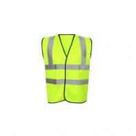 Polyester Waistcoat, Yellow Cloth Type With 2 Reflective Tape