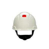 H-701r-uv hard hat w/ uvicator, white 4pt ratchet suspension